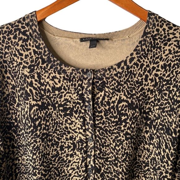Lane Bryant Animal Print Button Front Sweater Cardigan Long Sleeve Size 18/20 - Picture 2 of 14